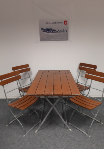 Bayern Biergarnituren Set 1 Tisch mit 4 Stühlen